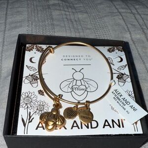 Alex and Ani Gold Bangle with Charms